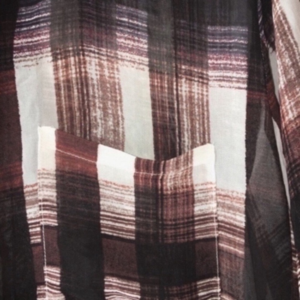 Jack By BB Dakota Sheer Button Down Blouse - Picture 4 of 5